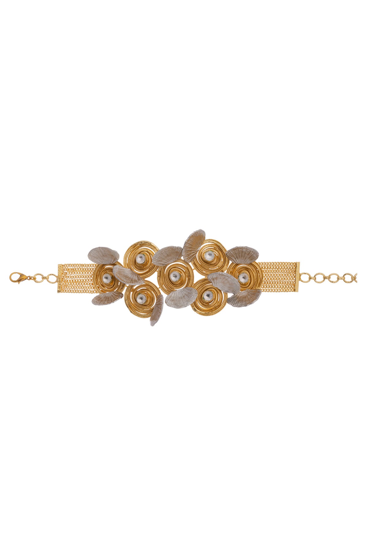 Dual Tone Contemporary Bracelet