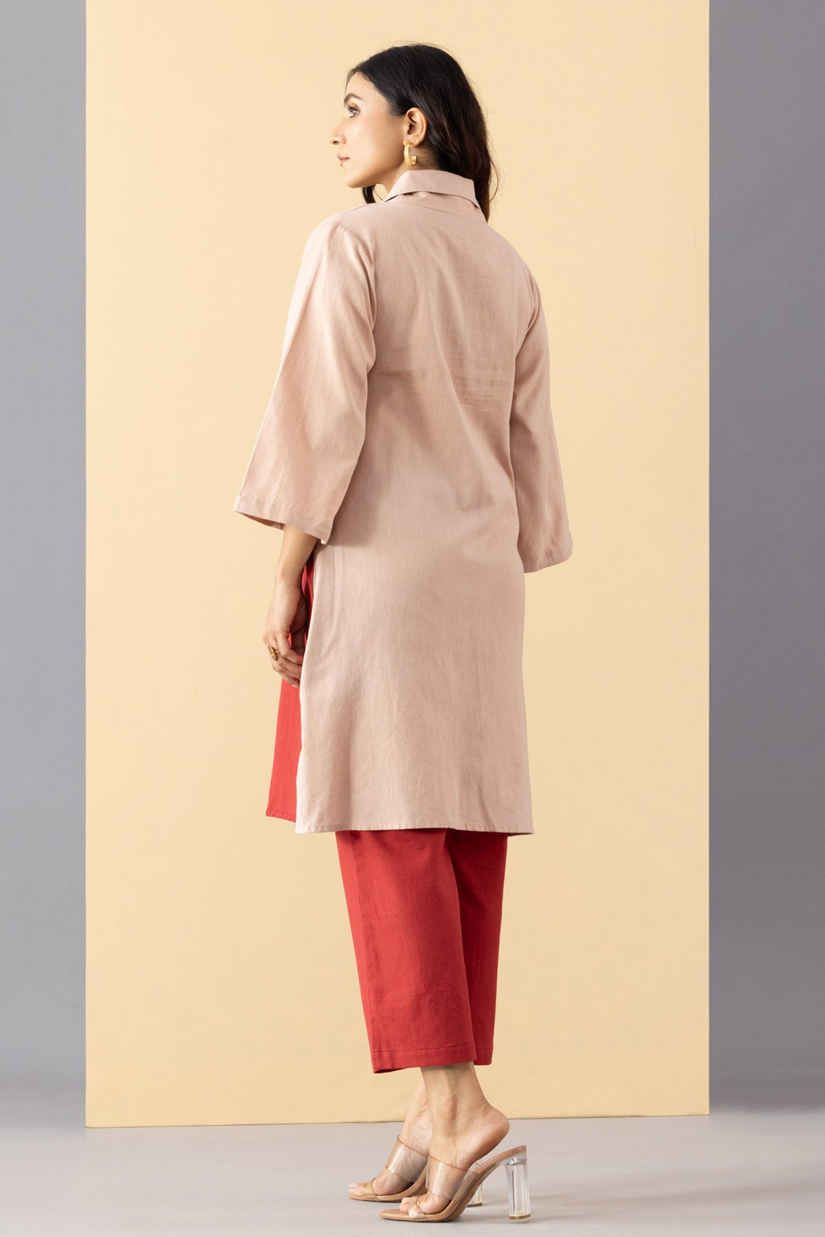 Dual Tone Tunic & Red Pants