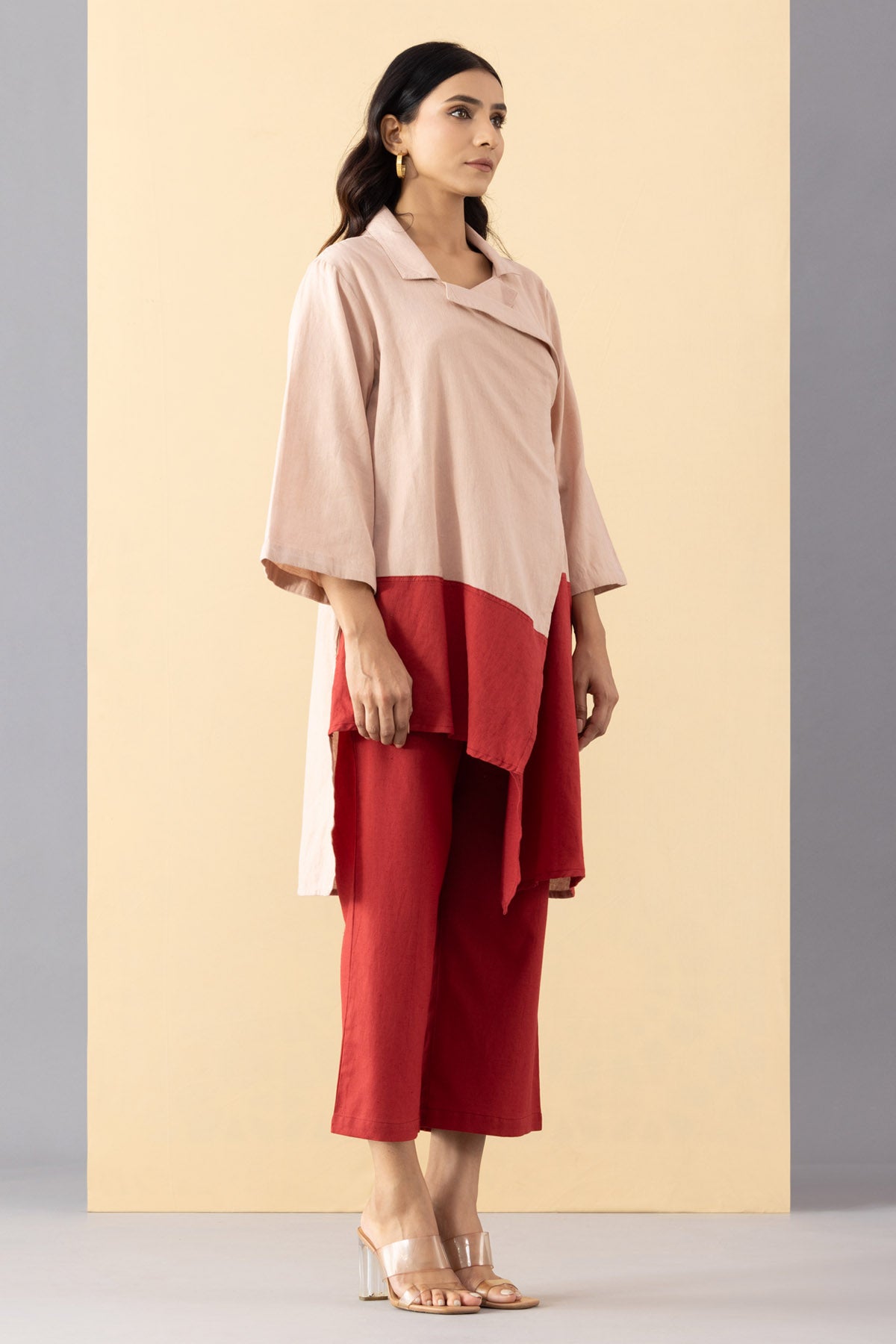 Dual Tone Tunic & Red Pants