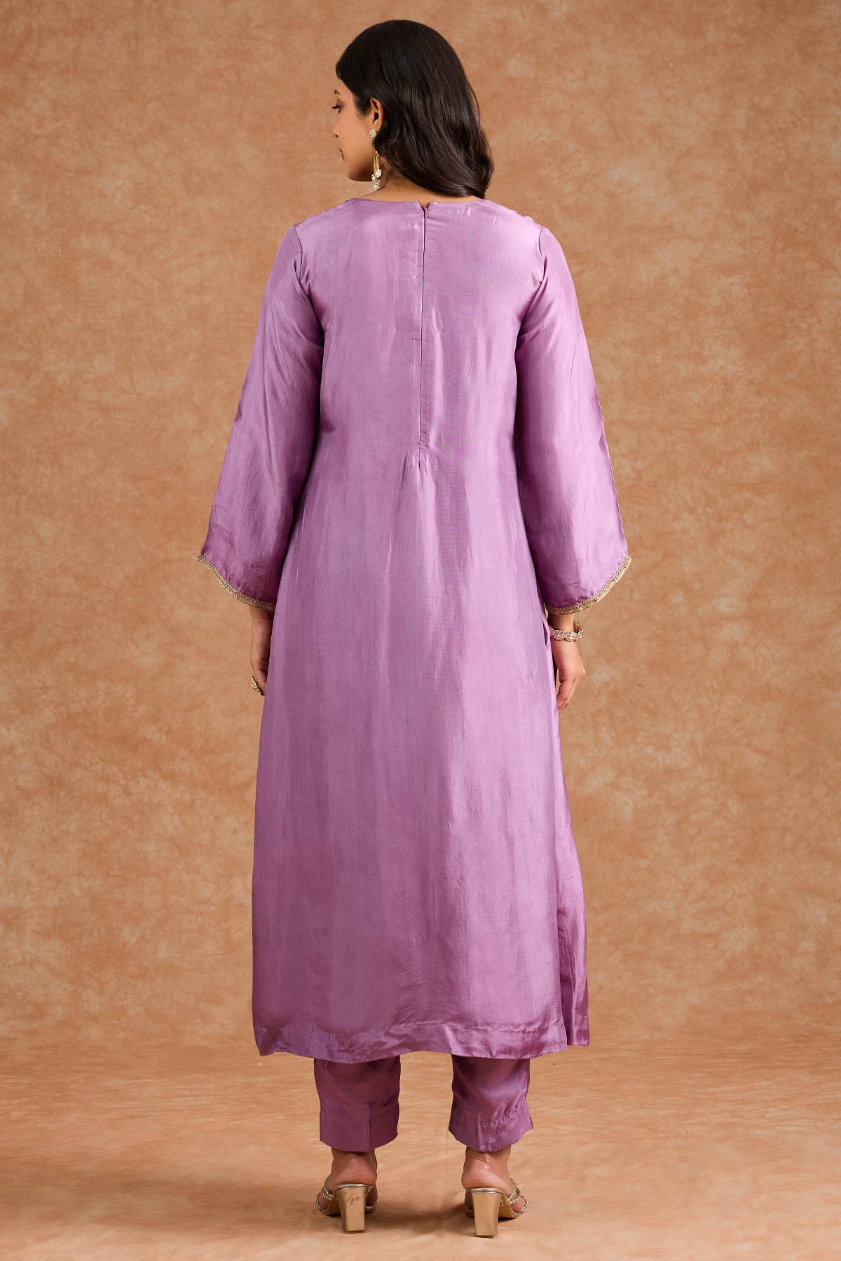 Dullpurple Opara Silk Kurta Set
