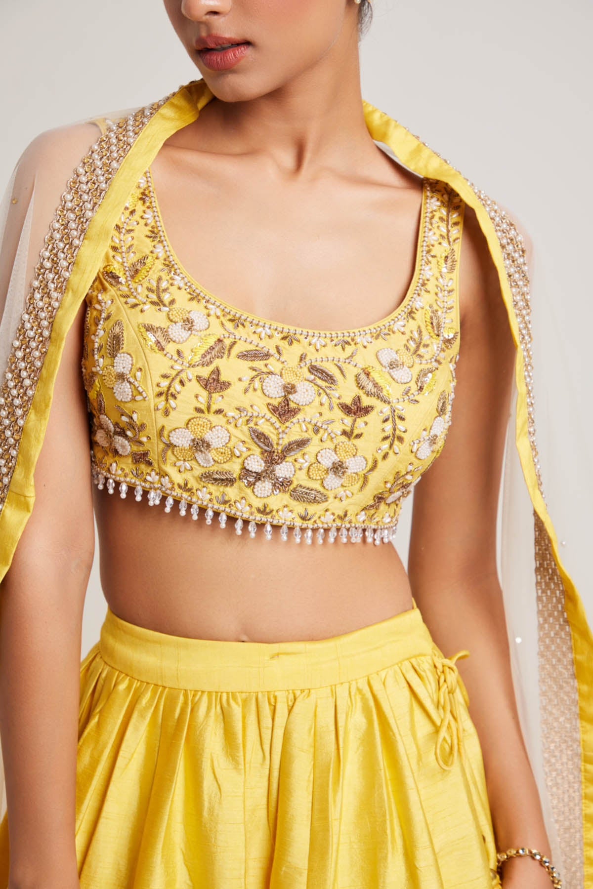 Dupion Embroidered Lehenga Set