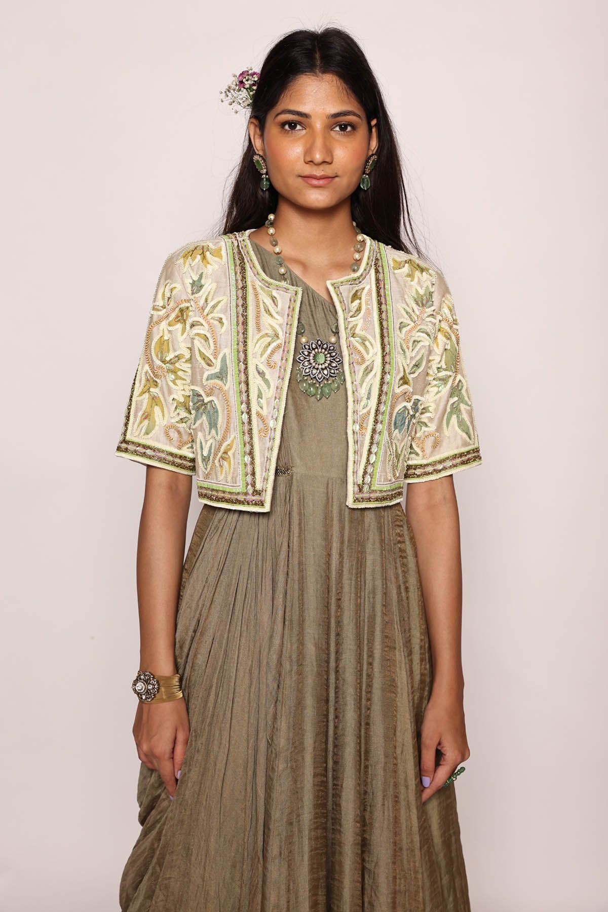 Dusty Green One Shoulder Dress