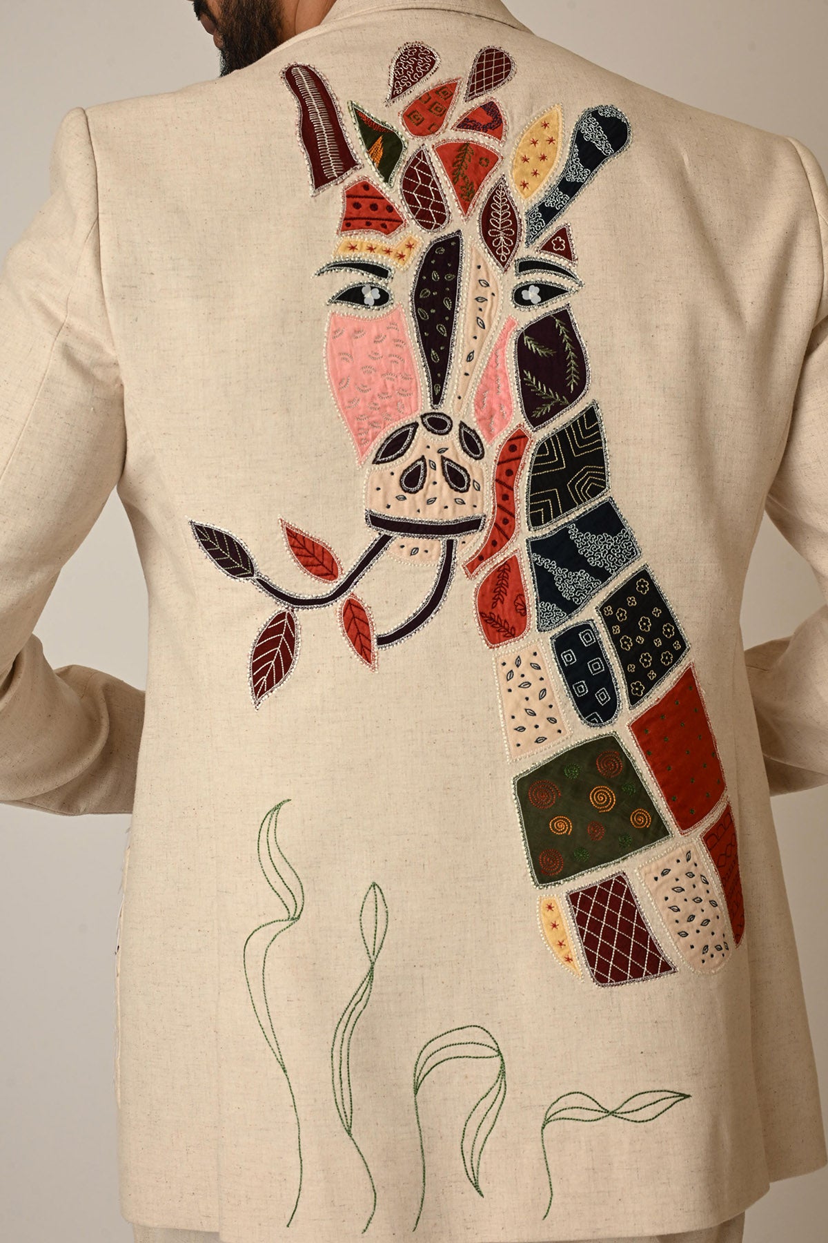 Dusty Beige Pure Linen Blazer