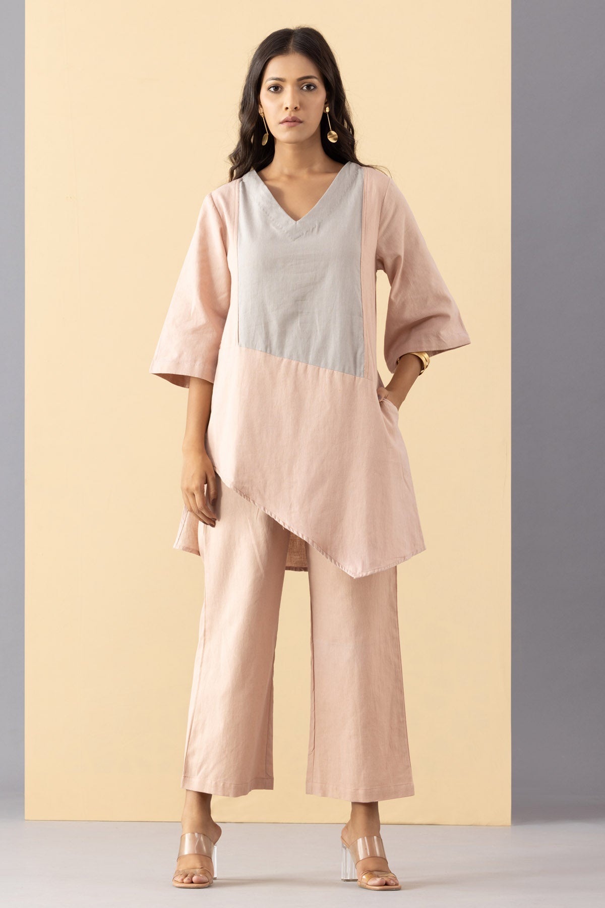 Buy Markkah Studio Dusty Pink A-Line Tunic & Pants for Women Online at ScrollnShops