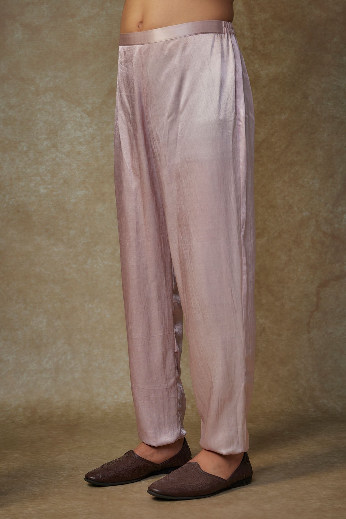 Dusty Pink Mashroo Sherwani Set