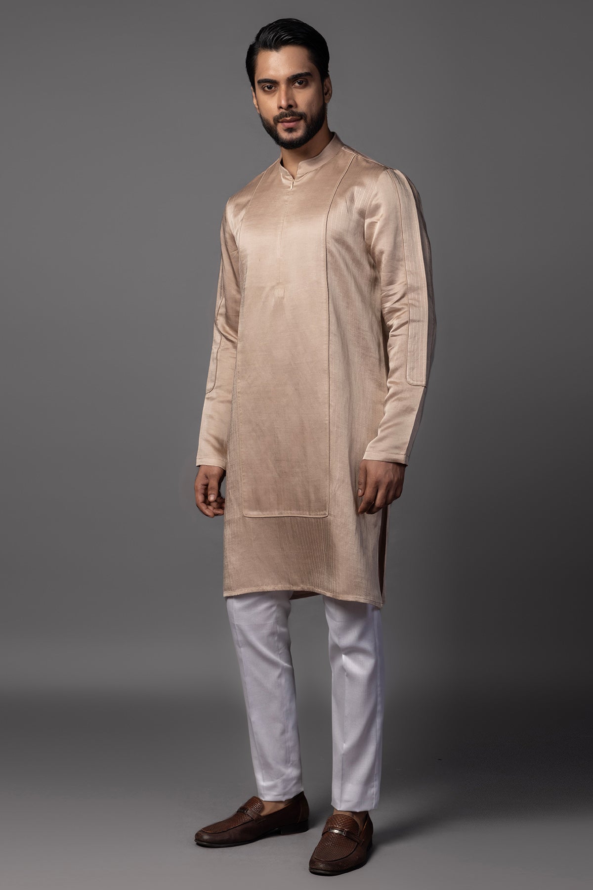 Dusty Pink Pintuck Kurta & Pant