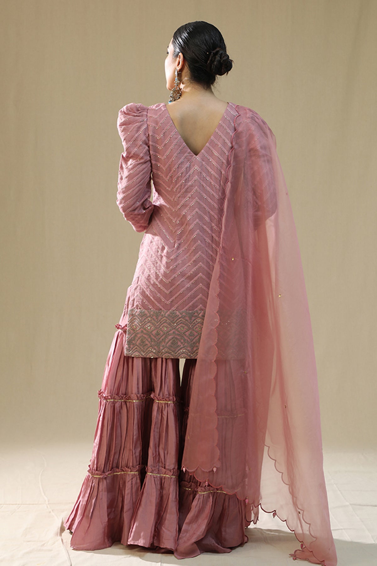 Dusty Pink Thread Garara Set