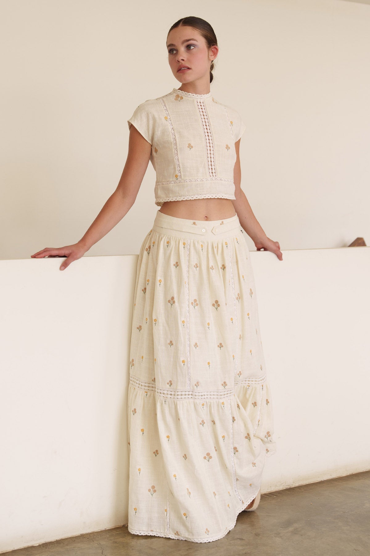 Buy Ecru Embroidered Co-ord Set by Shruti Sancheti for women online at ScrollnShops