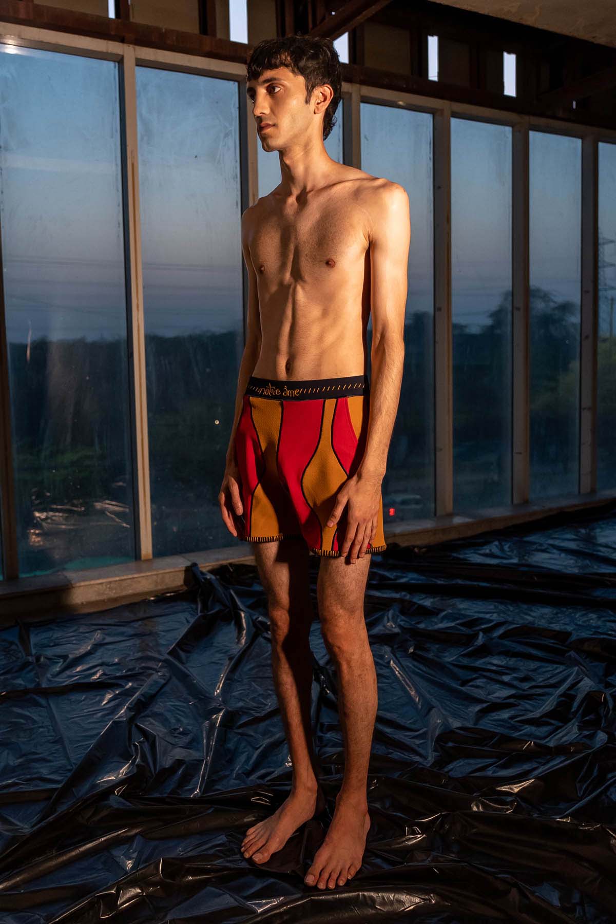 Elasticated Color Block Shorts