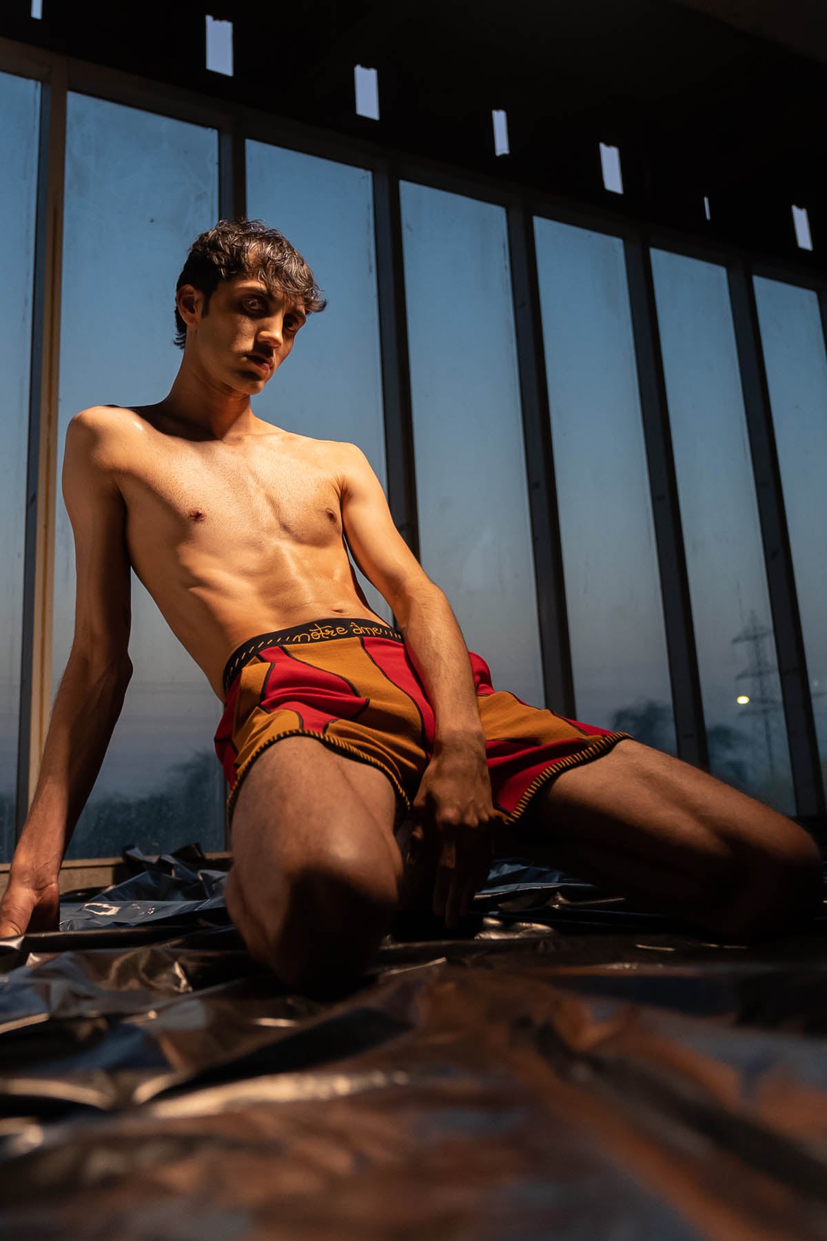 Elasticated Color Block Shorts