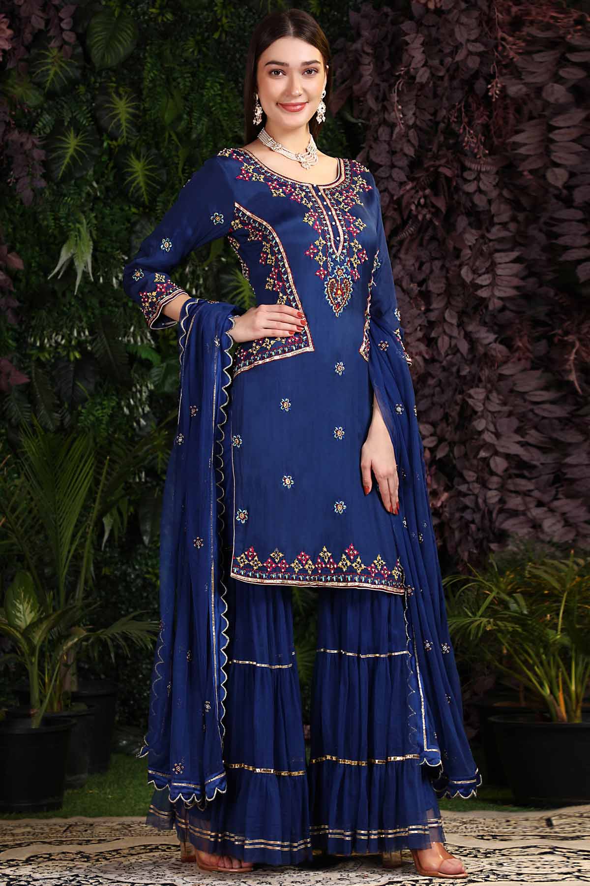 Embellished Kurta & Garara Set