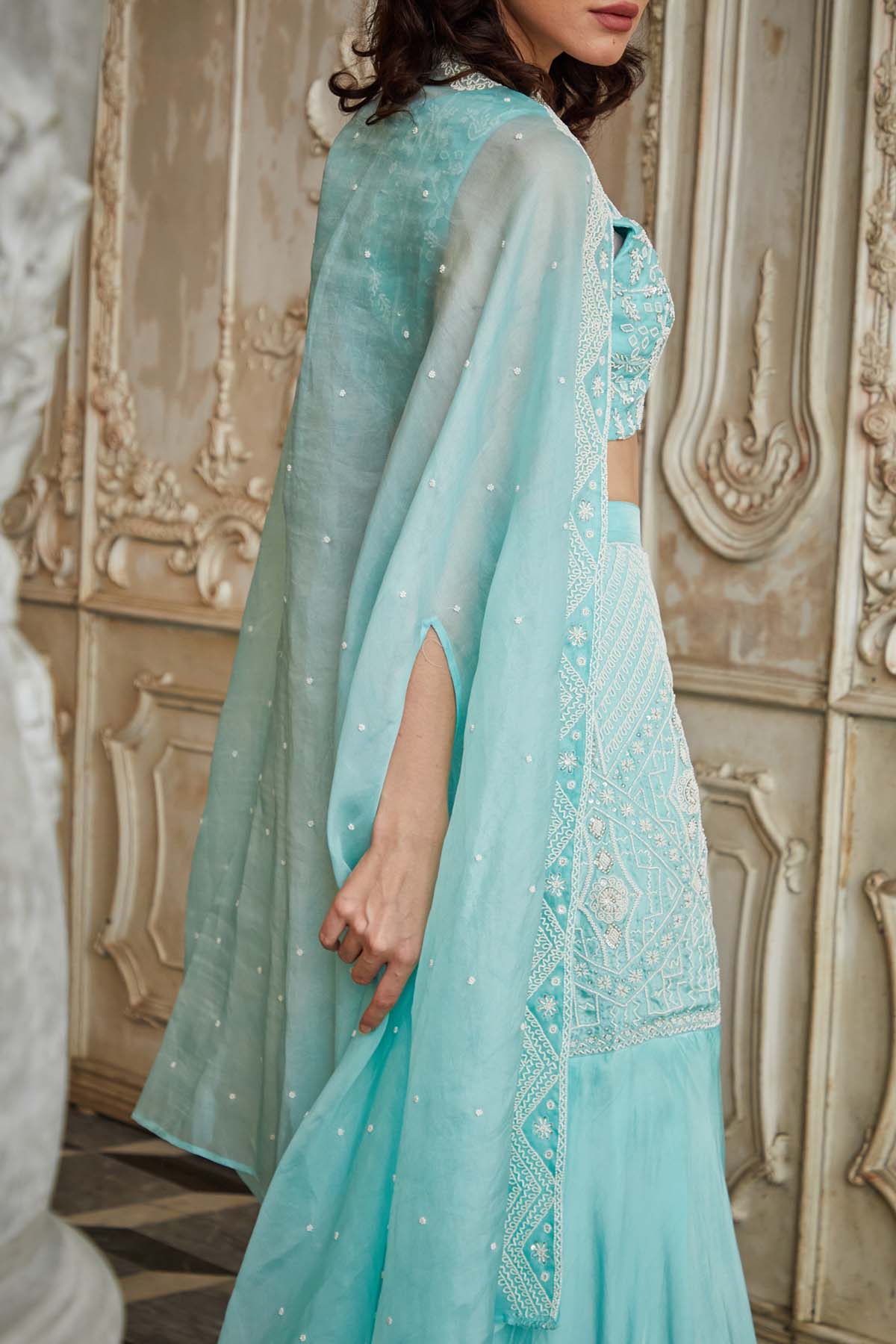 Embellished Palazzo & Jacket Set