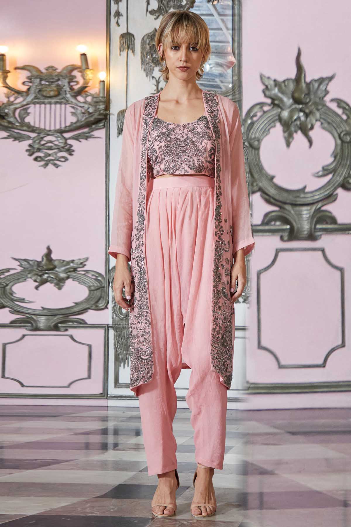 Embellished Pant & Jacket Set