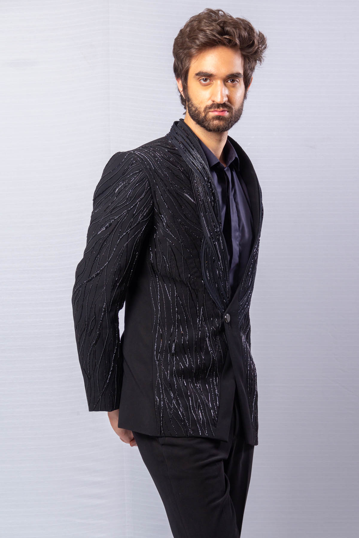 Embellished Tuxedo Suit