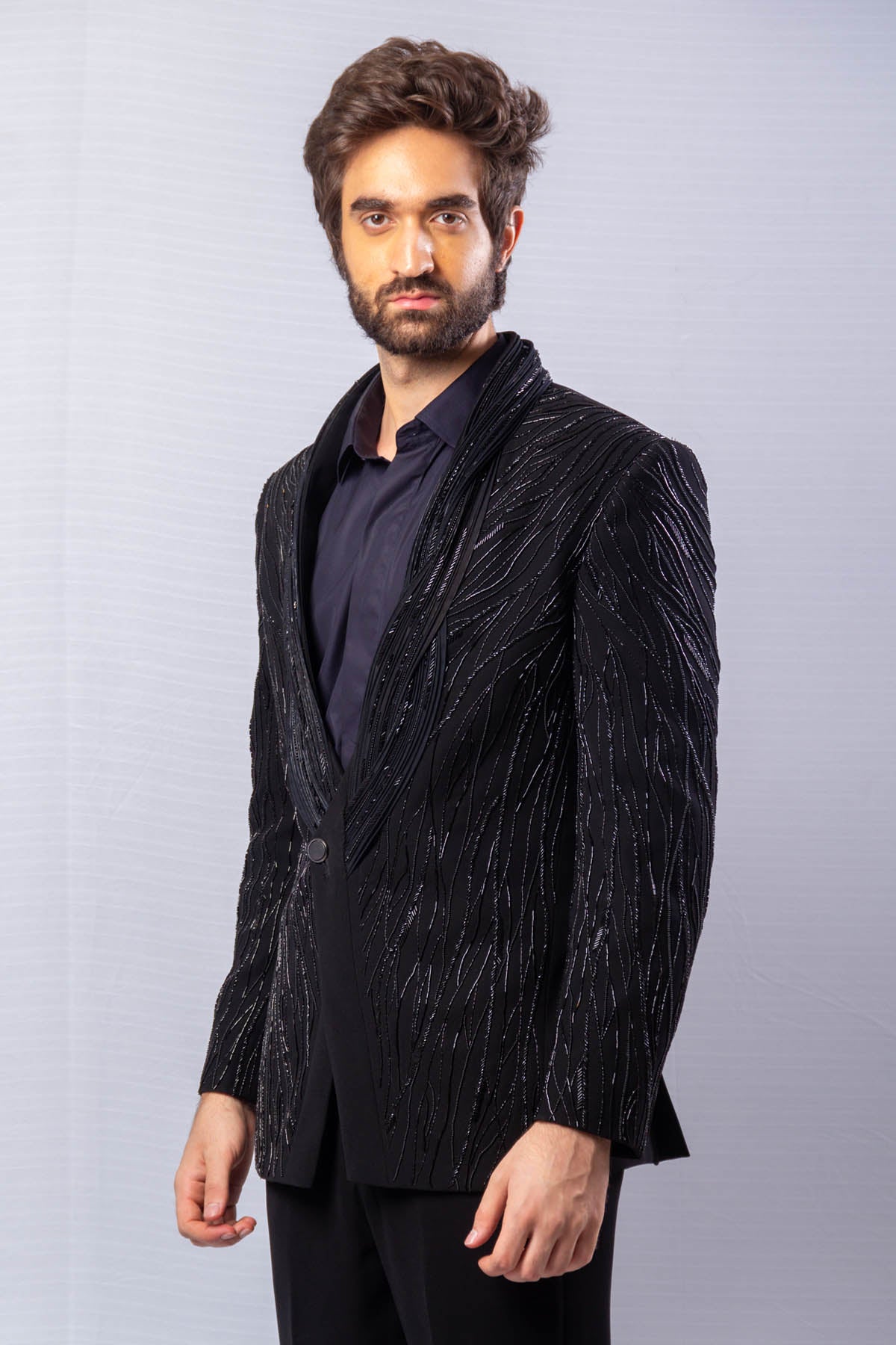 Embellished Tuxedo Suit