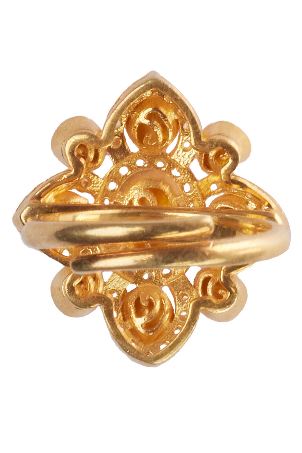 Embellished Gold Polki Ring