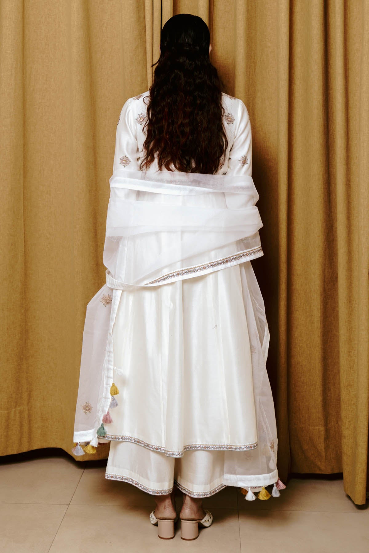 Embroidered Anarkali Pant Set