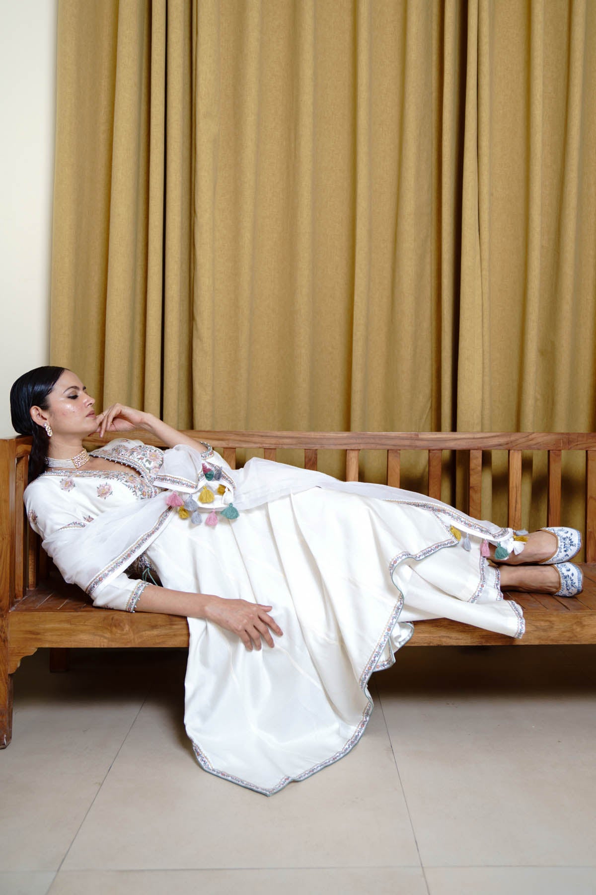 Embroidered Anarkali Pant Set