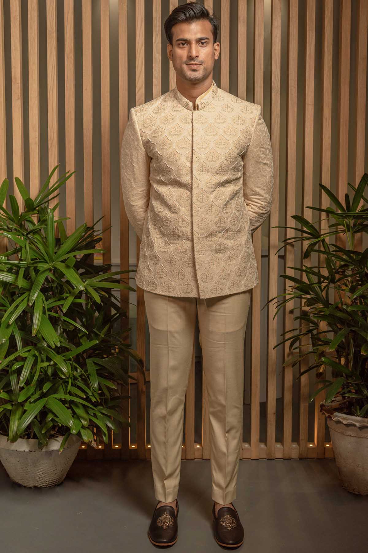 Embroidered Bandhgala Set