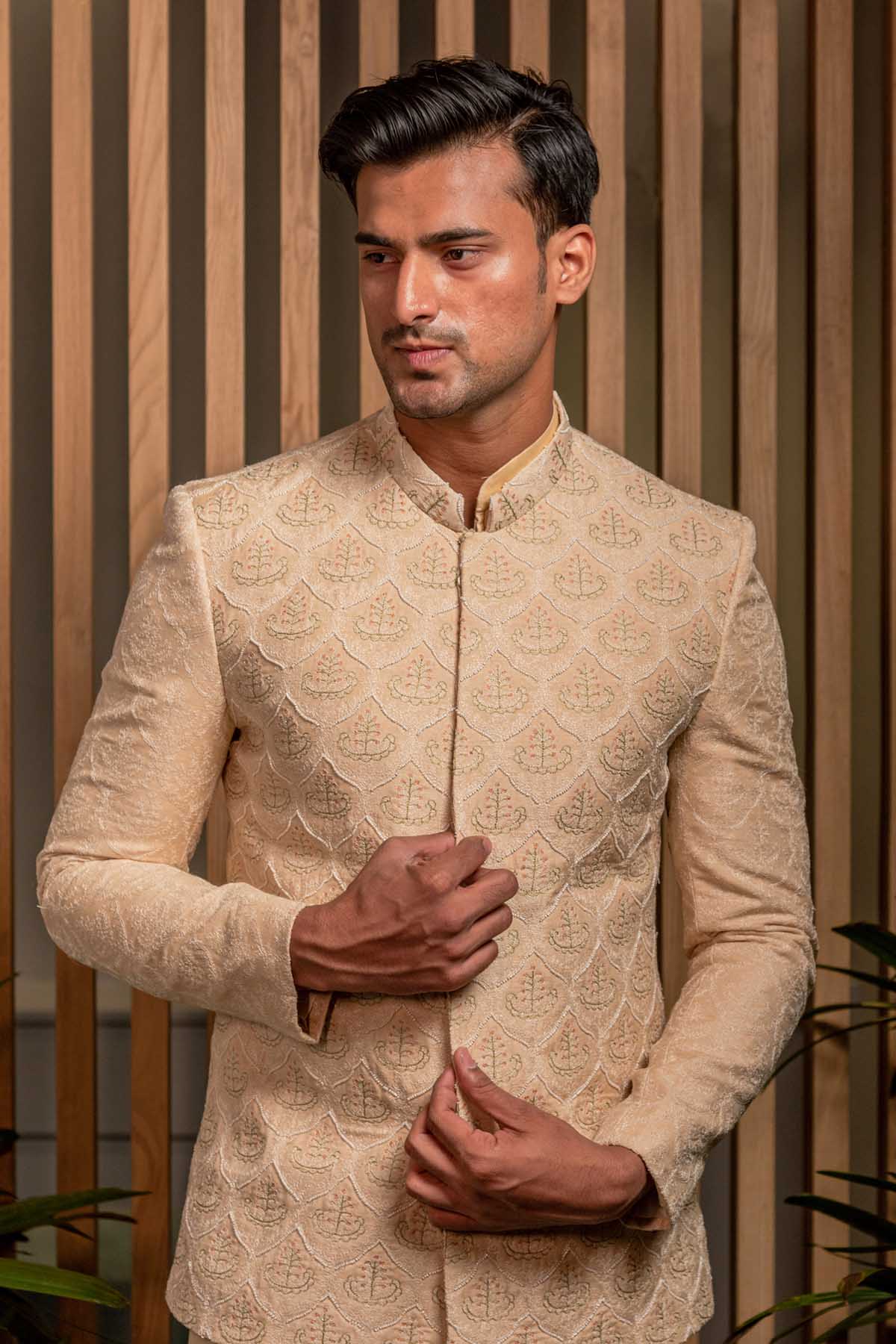 Embroidered Bandhgala Set