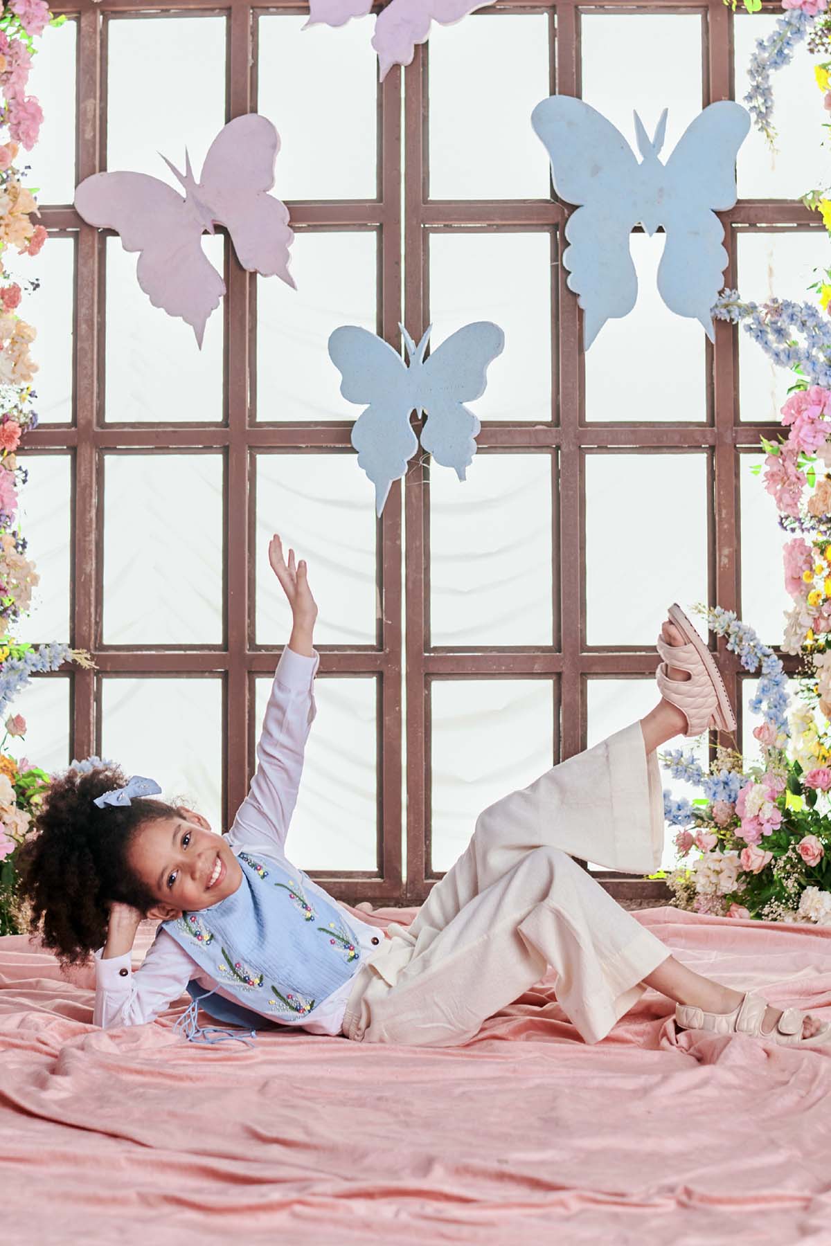 Embroidered Bib & Pants Set