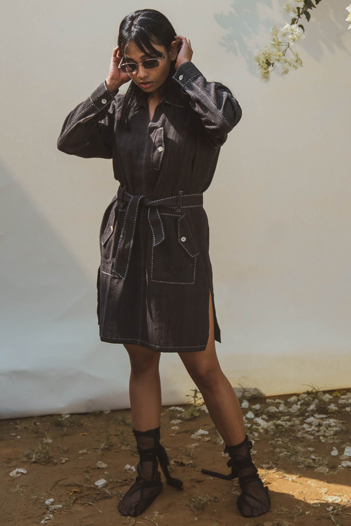 Embroidered Bomber Dress