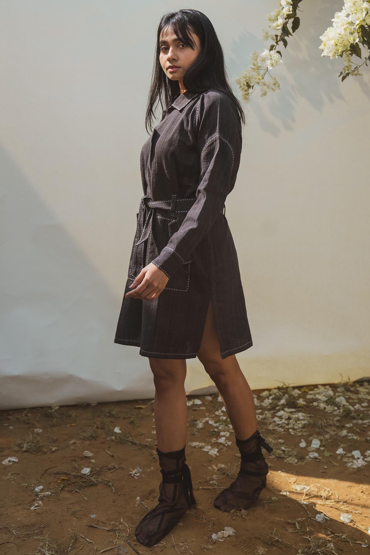 Embroidered Bomber Dress