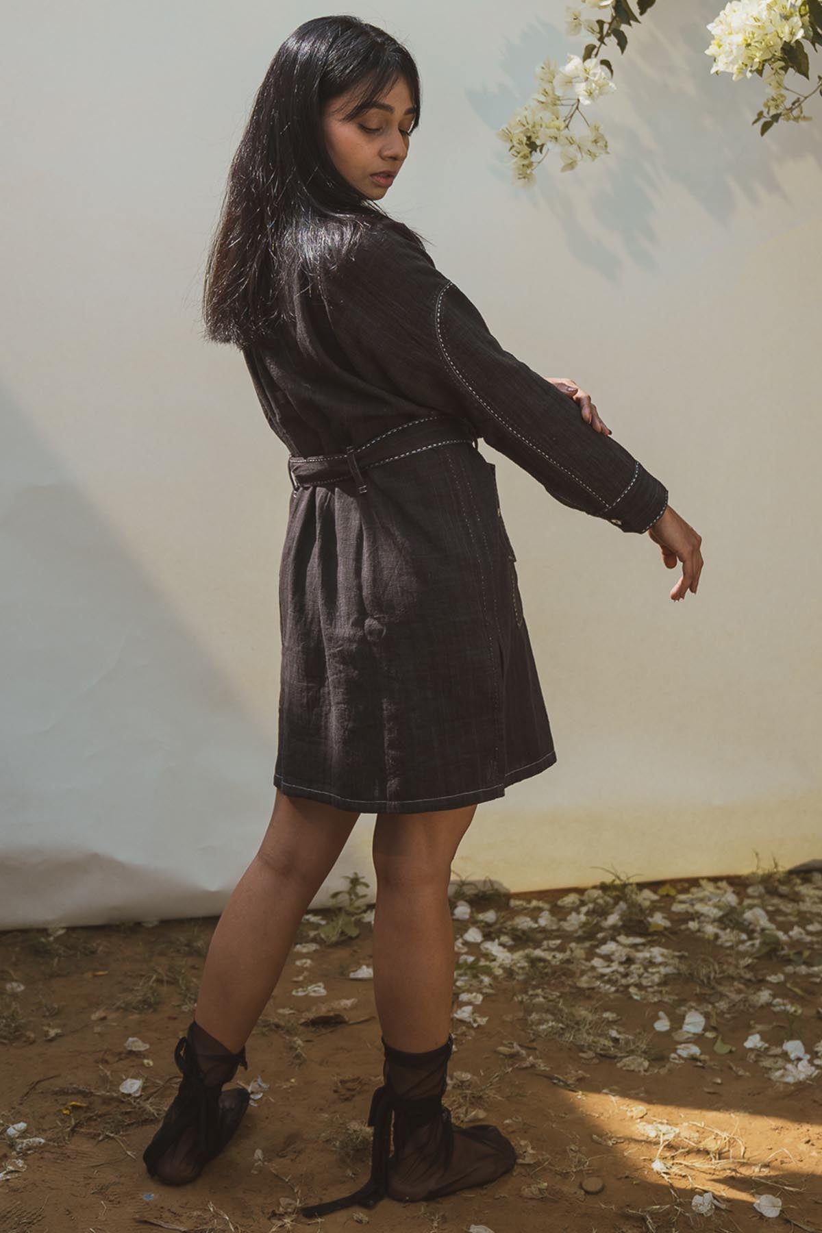 Embroidered Bomber Dress