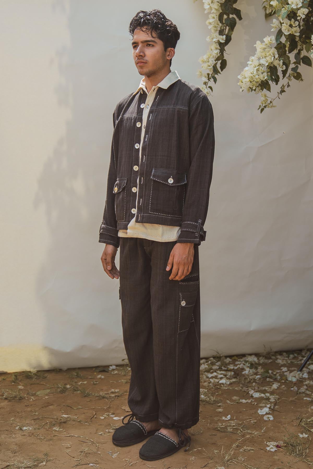 Embroidered Bomber & Pants Set