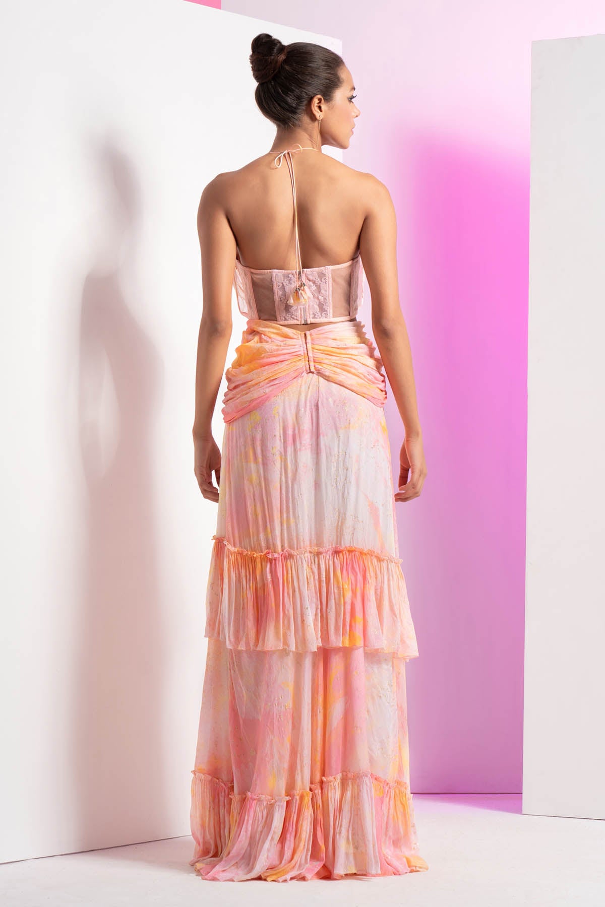 Embroidered Corset & Skirt Set