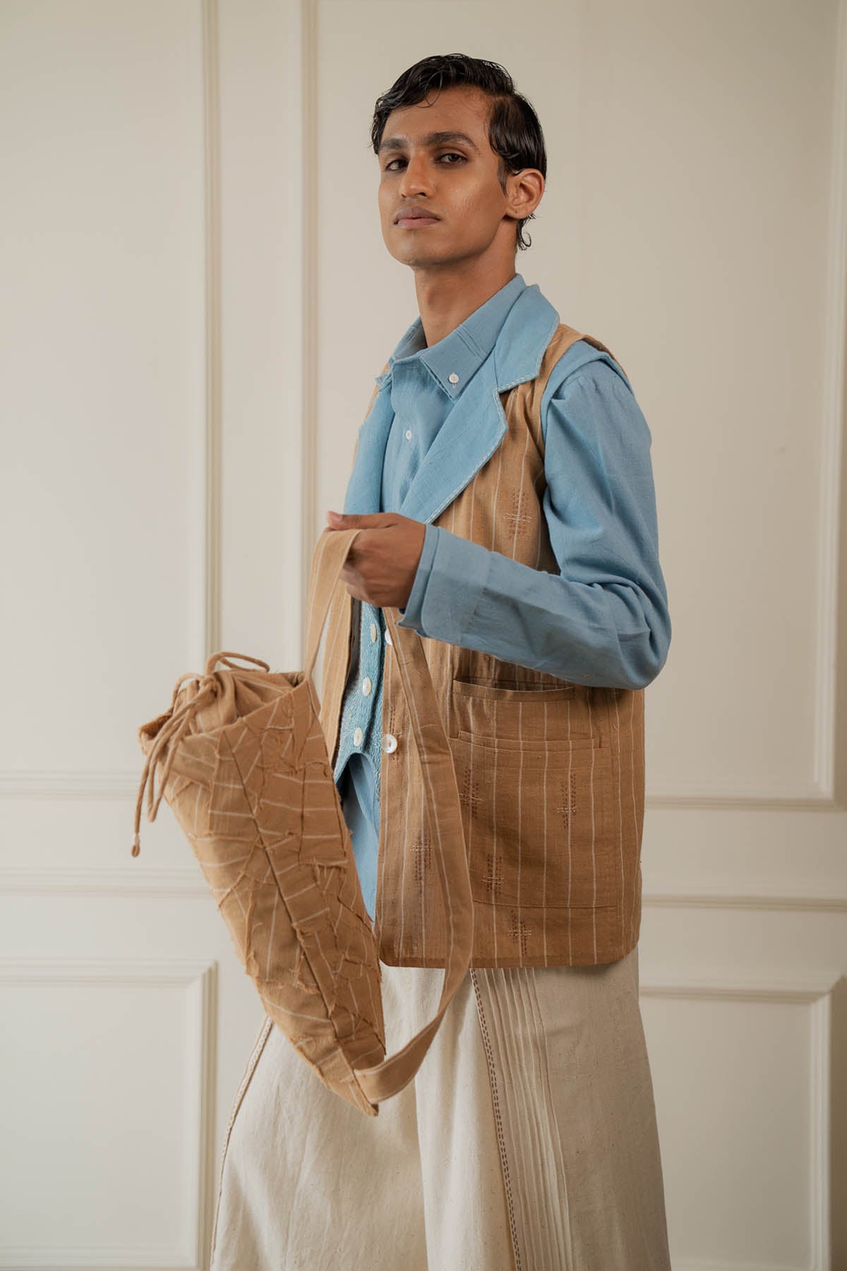 Embroidered Drawstring Bag