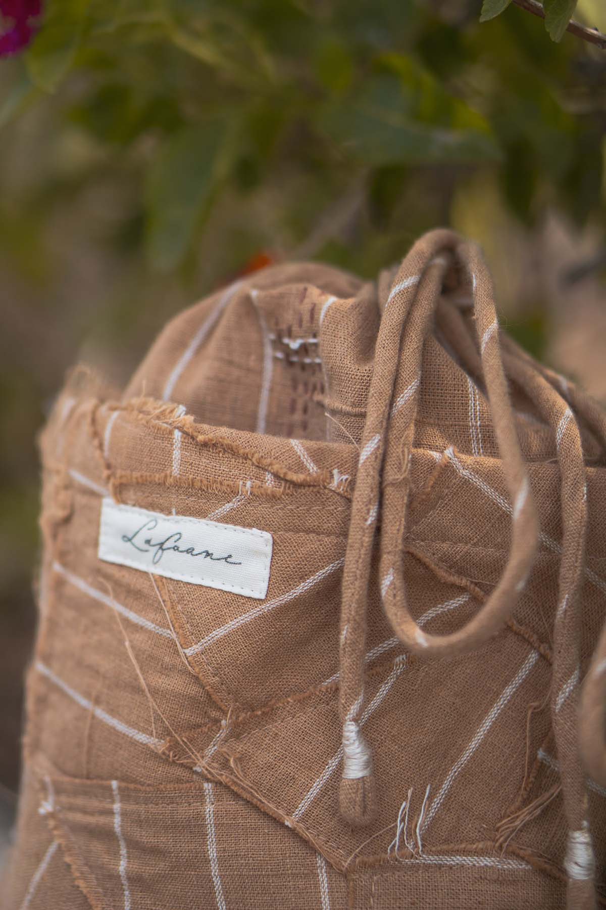 Embroidered Drawstring Bag