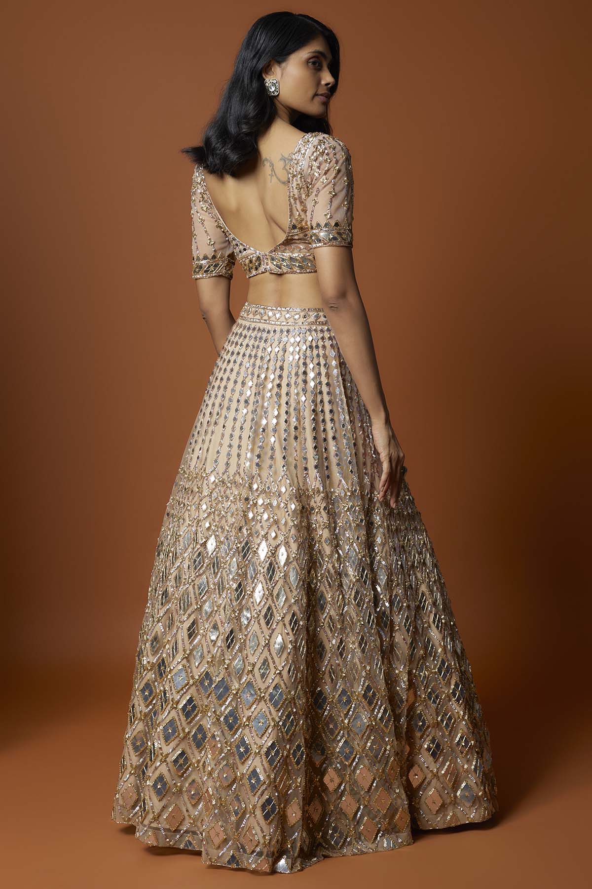 Gold Shimmer Lehenga Set