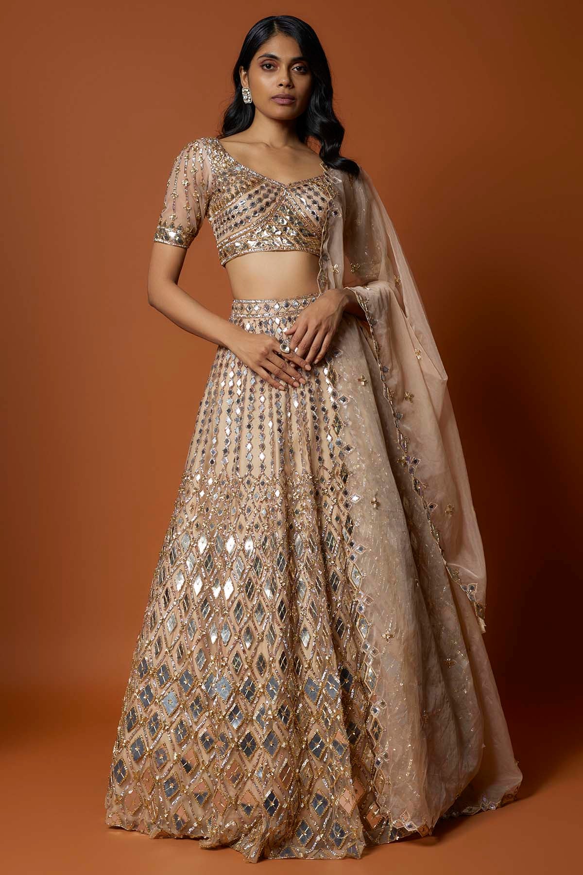 Gold Shimmer Lehenga Set
