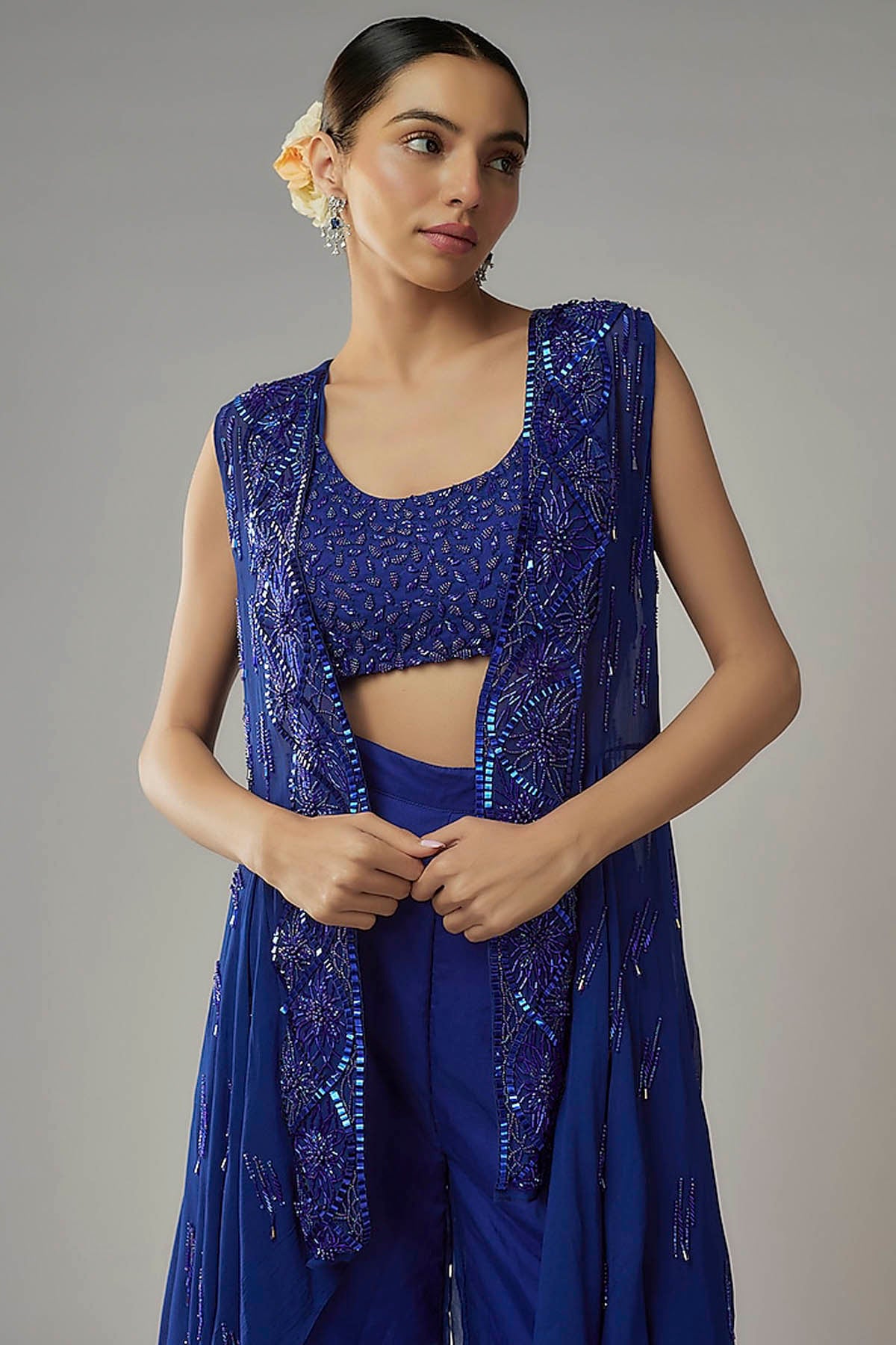 Embroidered Indo-Western Set