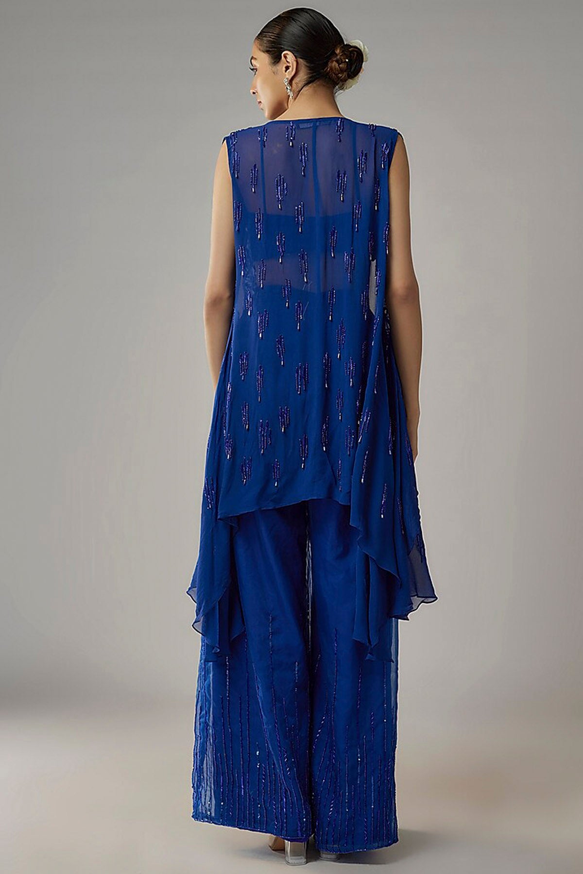 Embroidered Indo-Western Set