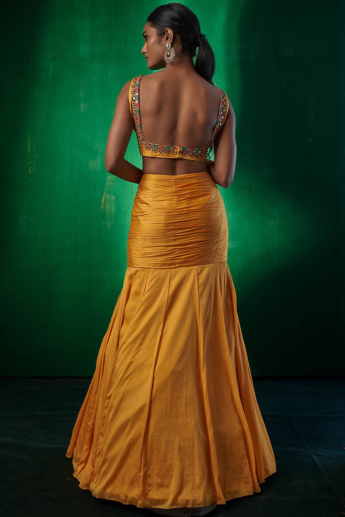 Kundan Moti Jacket Lehenga Set