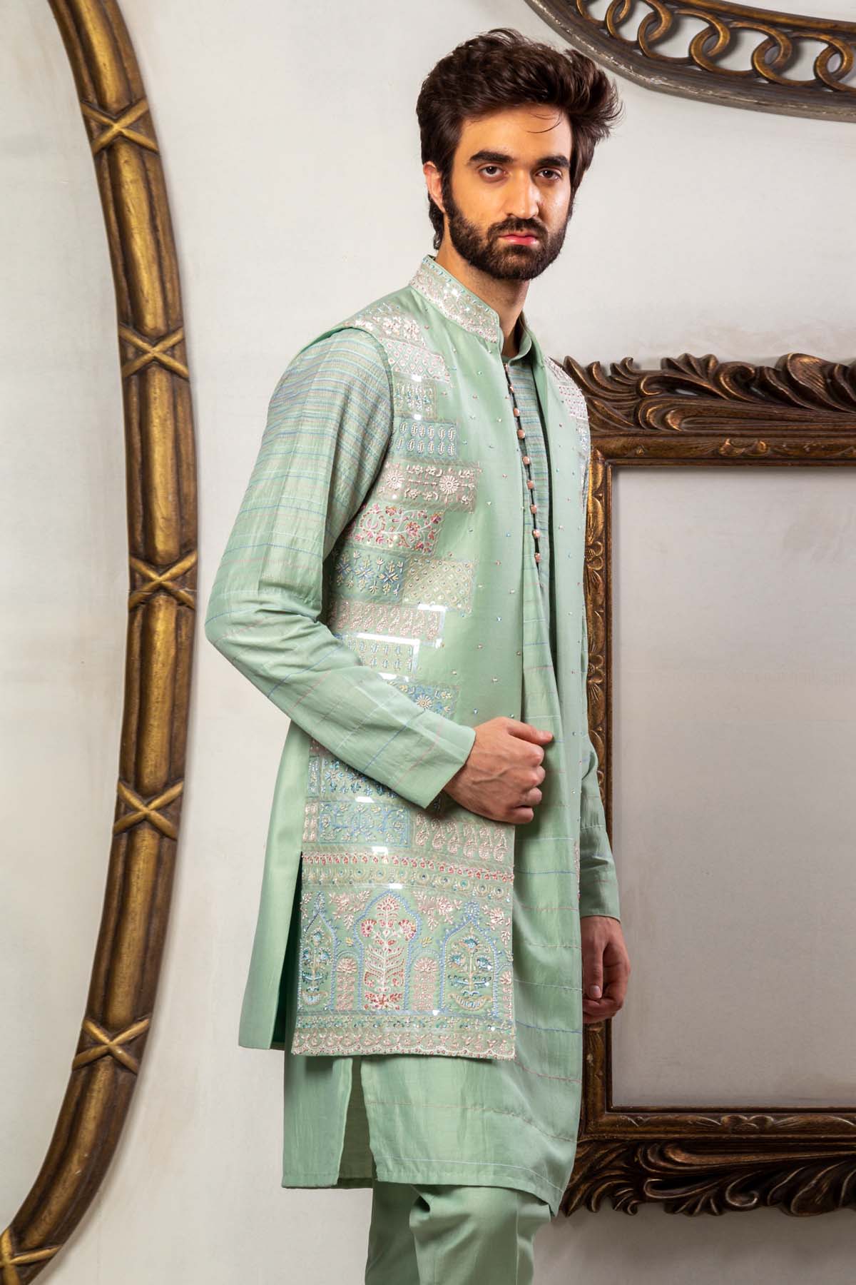 Achkan Jacket & Kurta Set