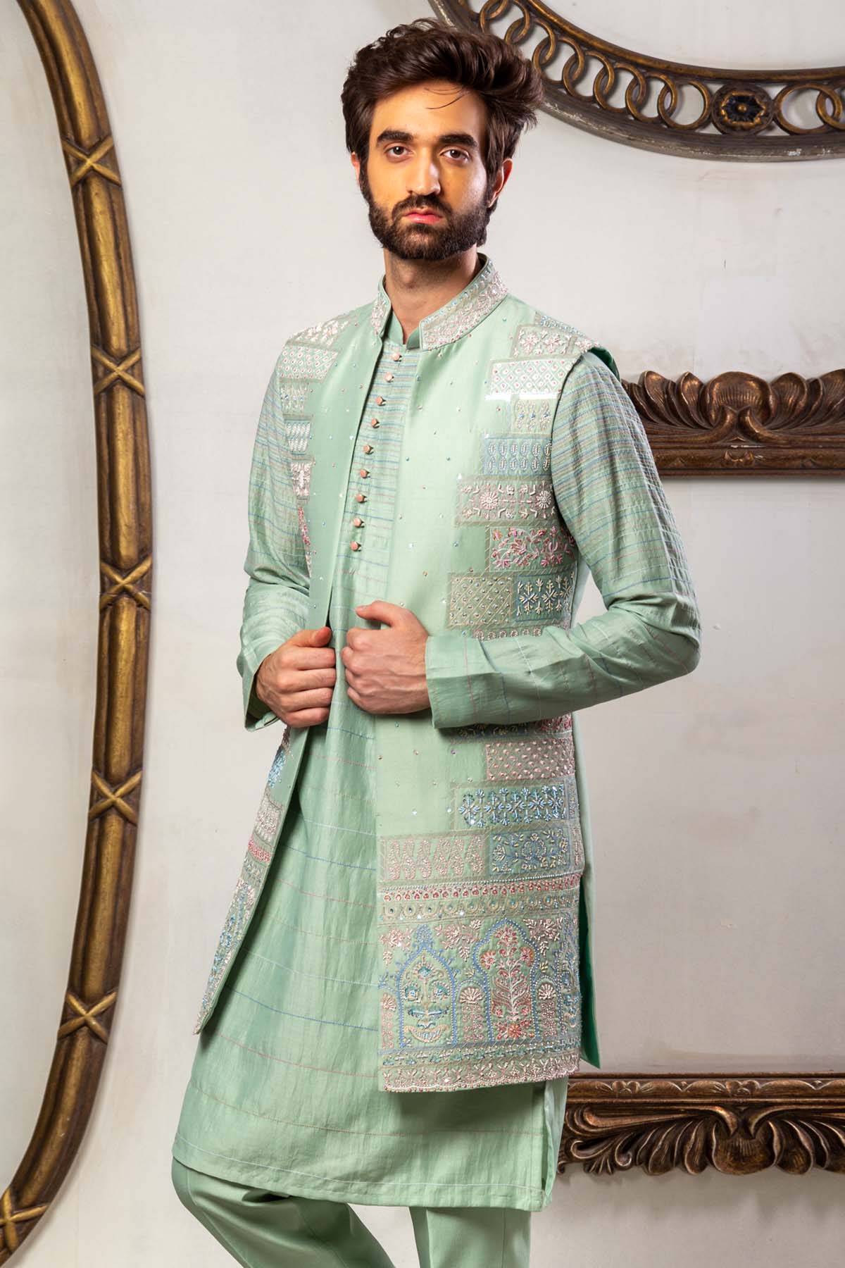 Achkan Jacket & Kurta Set