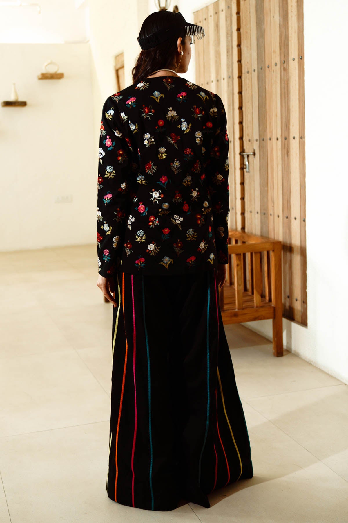 Embroidered Jacket & Pants Set