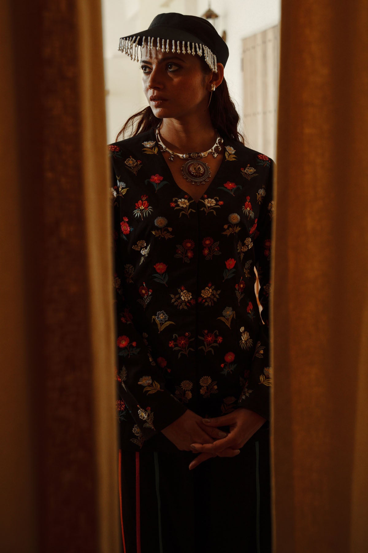 Embroidered Jacket & Pants Set