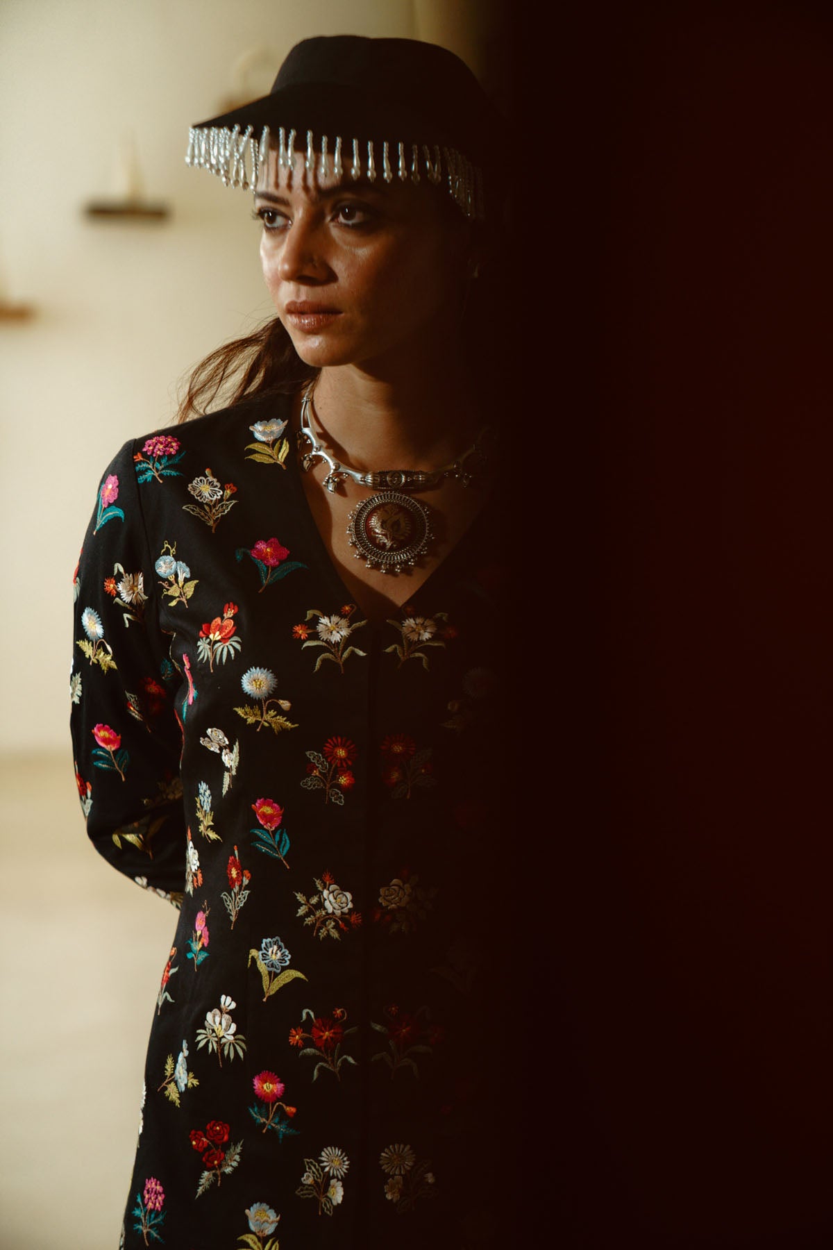 Embroidered Jacket & Pants Set