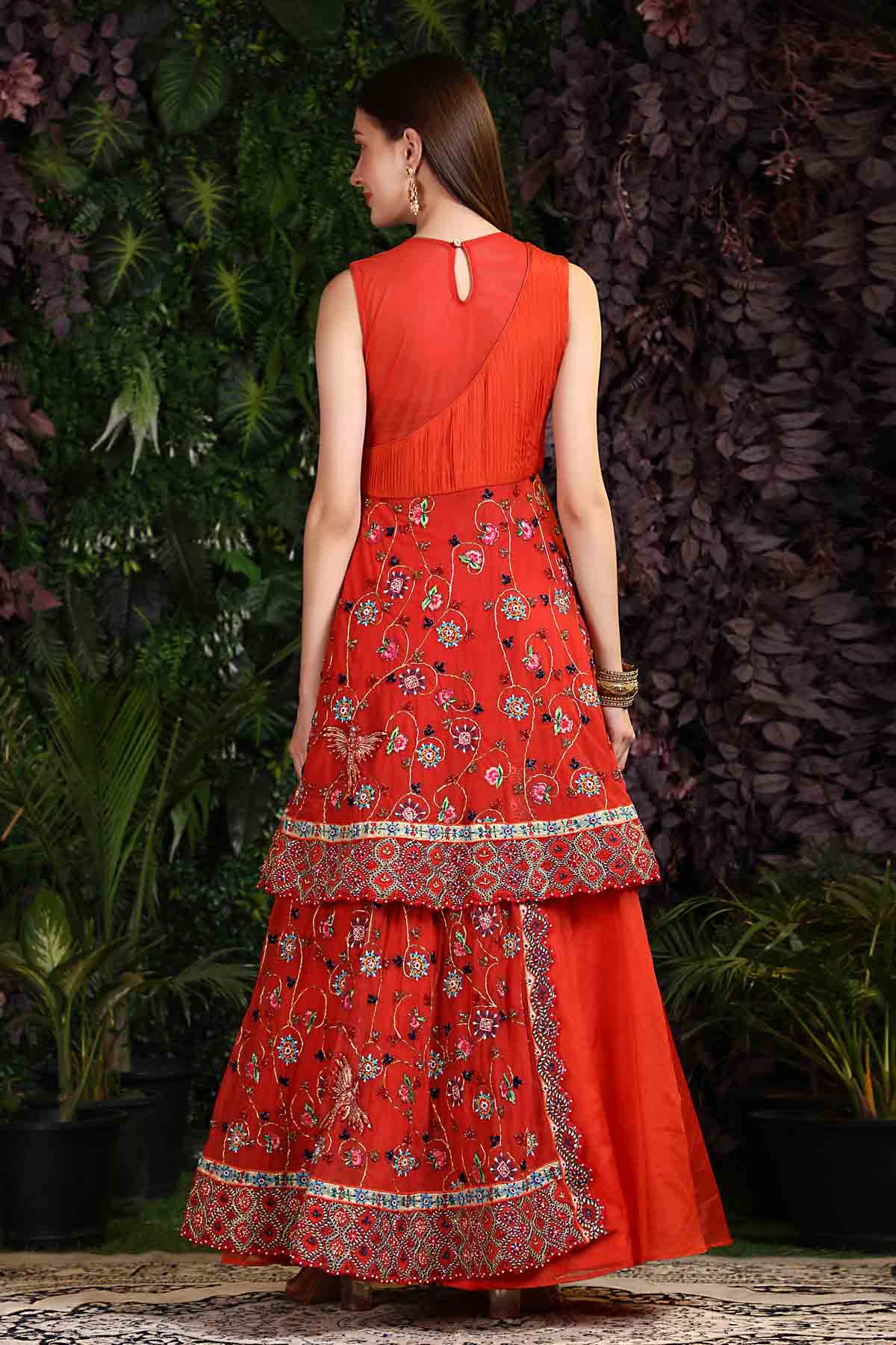 Embroidered Kurta & Lehenga Set