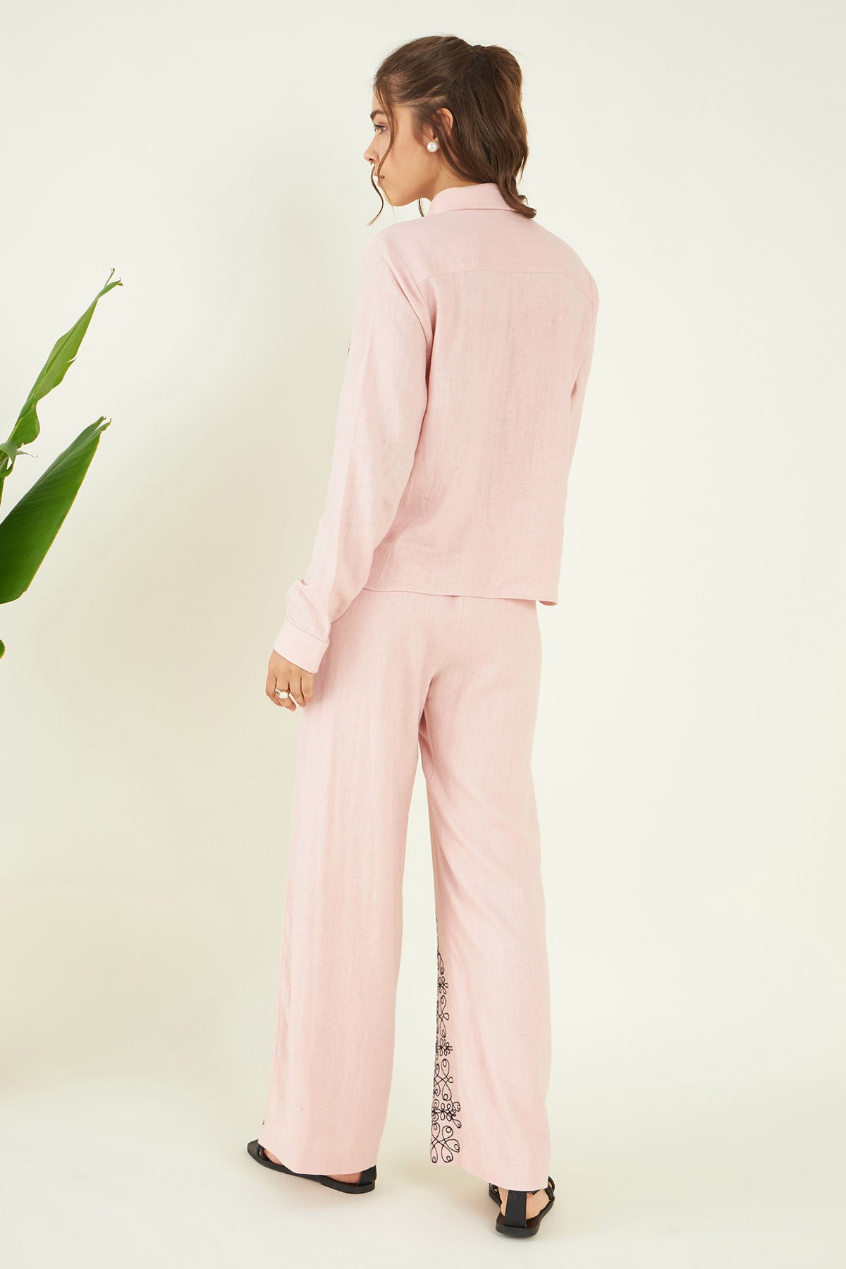 Embroidered Linen Co-ord Set