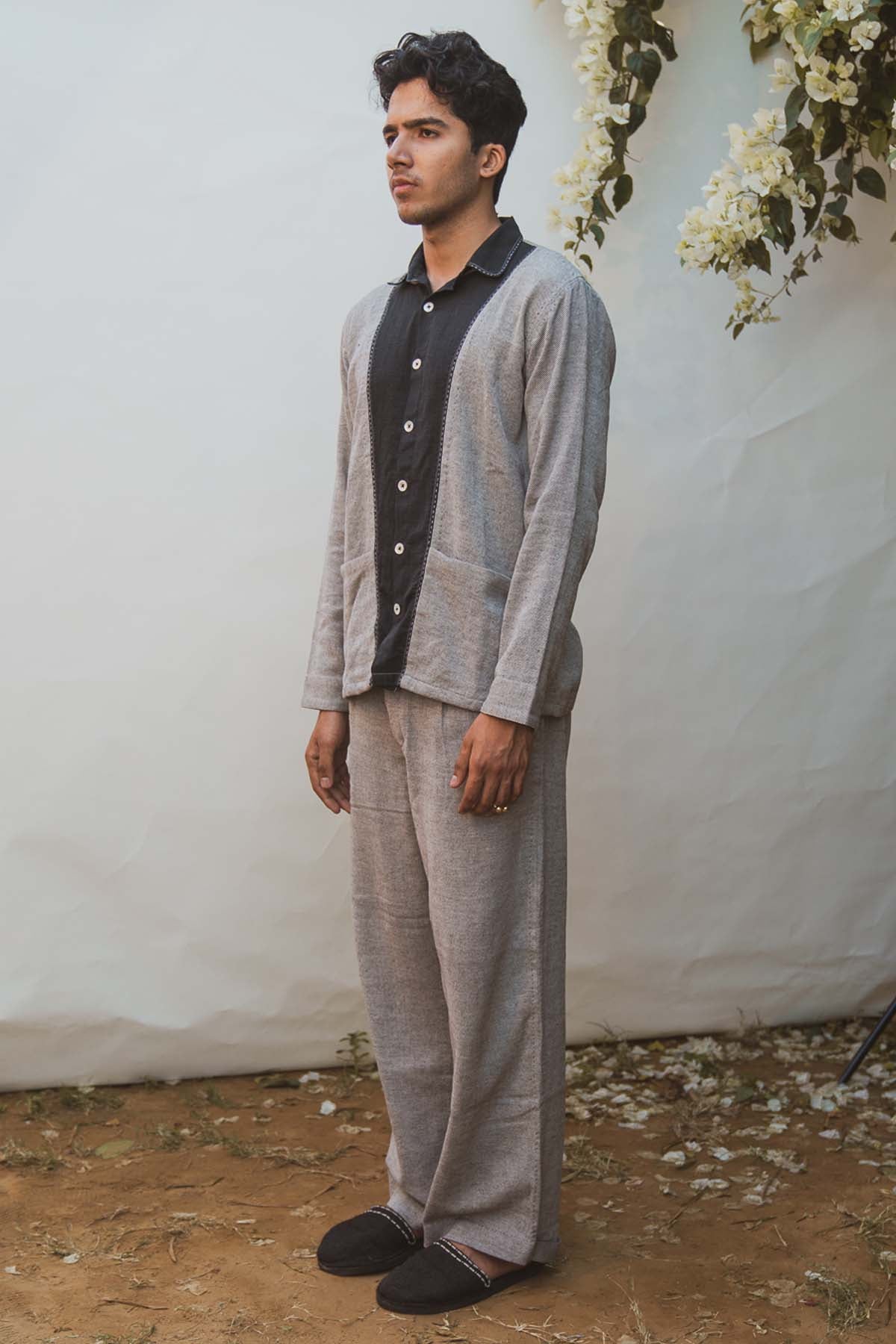 Embroidered Melange Shirt