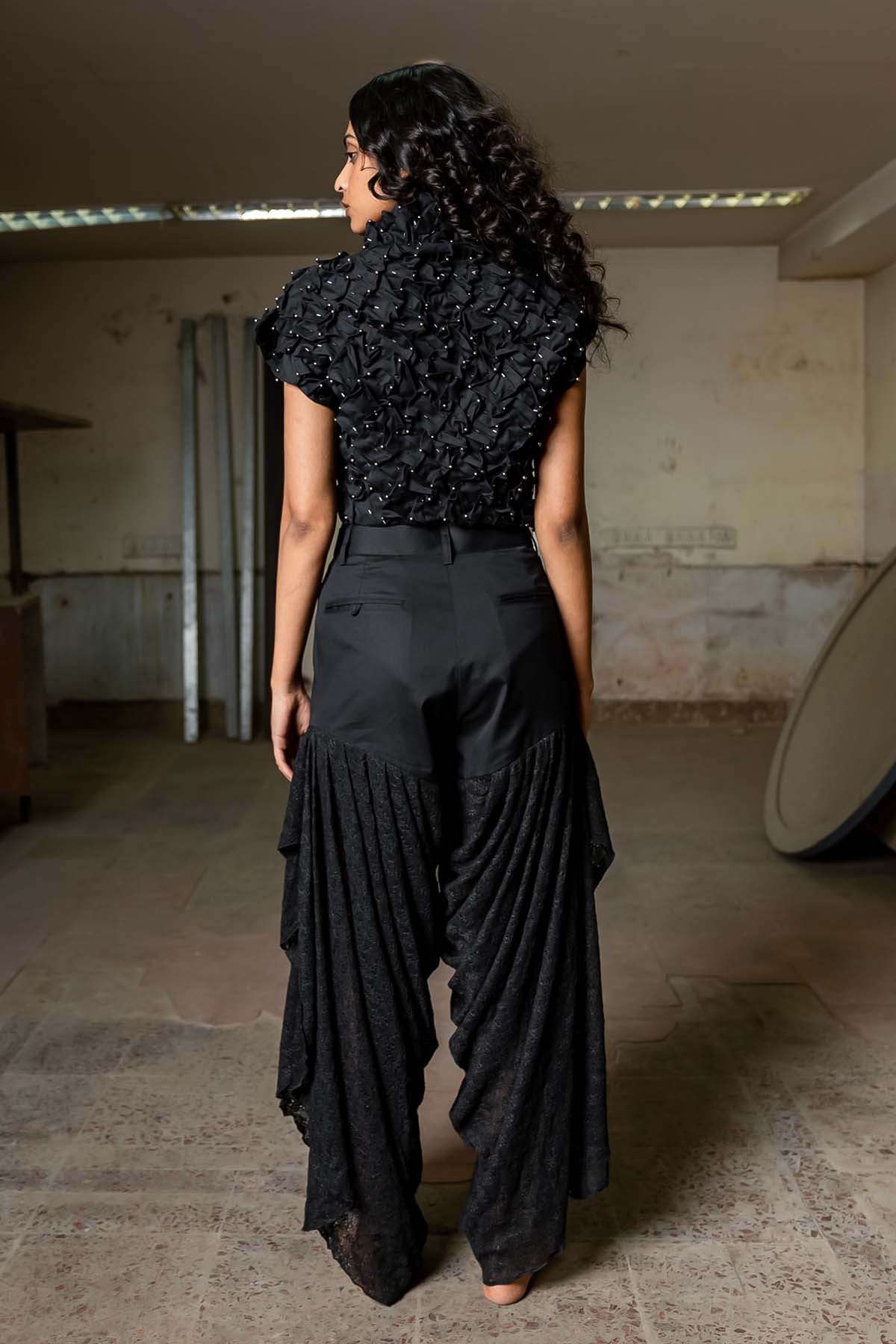 Embroidered Origami Cape