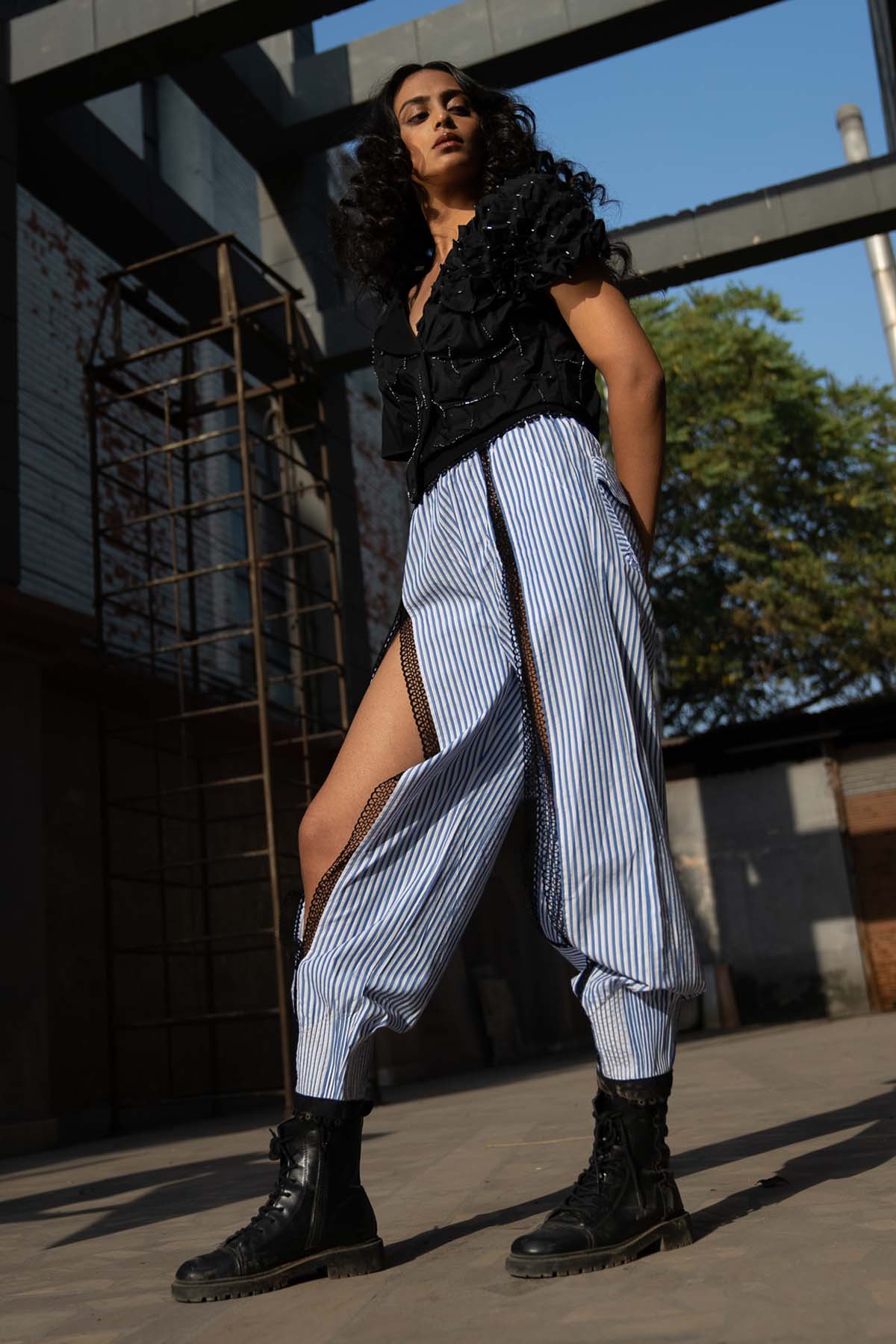 Embroidered Origami Top