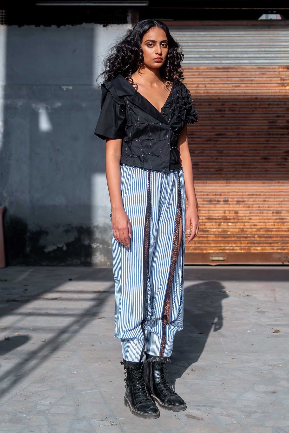 Embroidered Origami Top