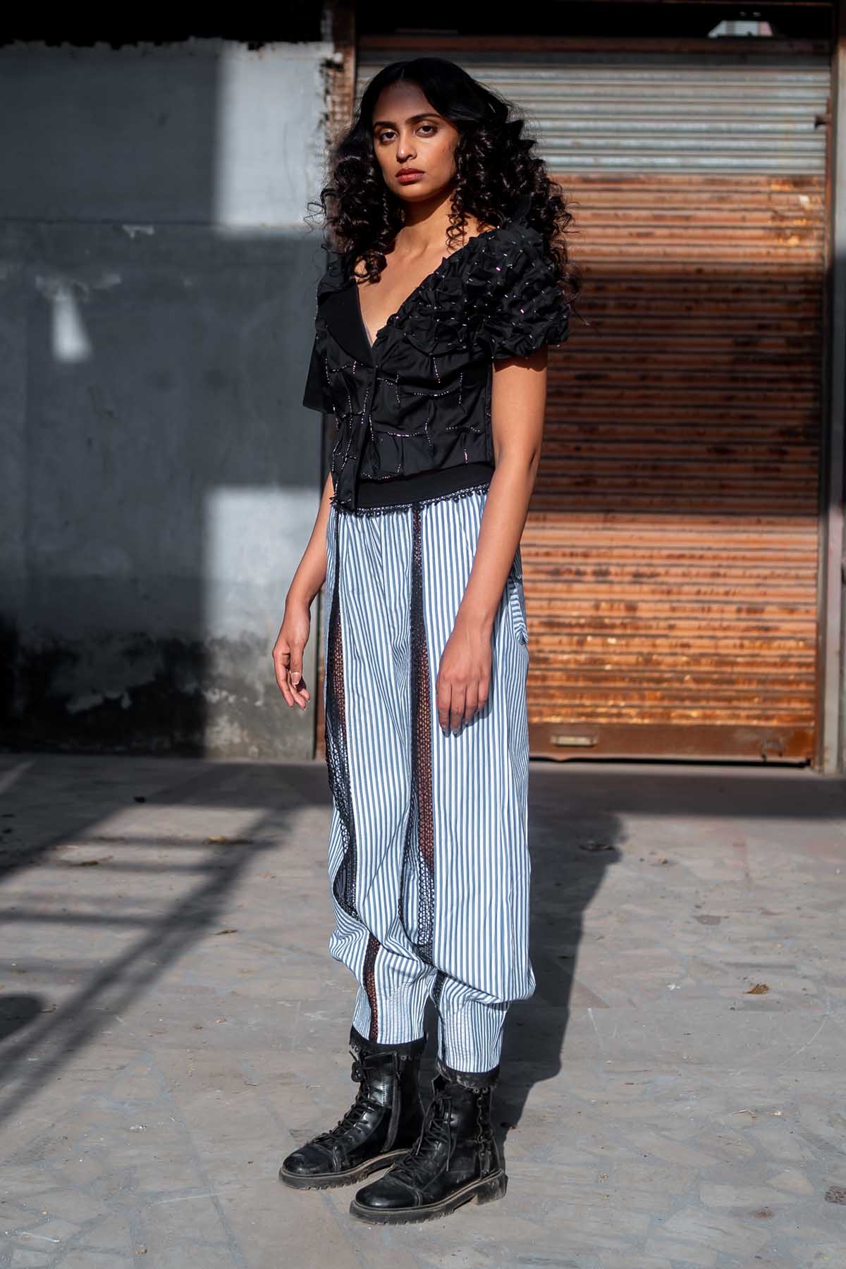 Embroidered Origami Top