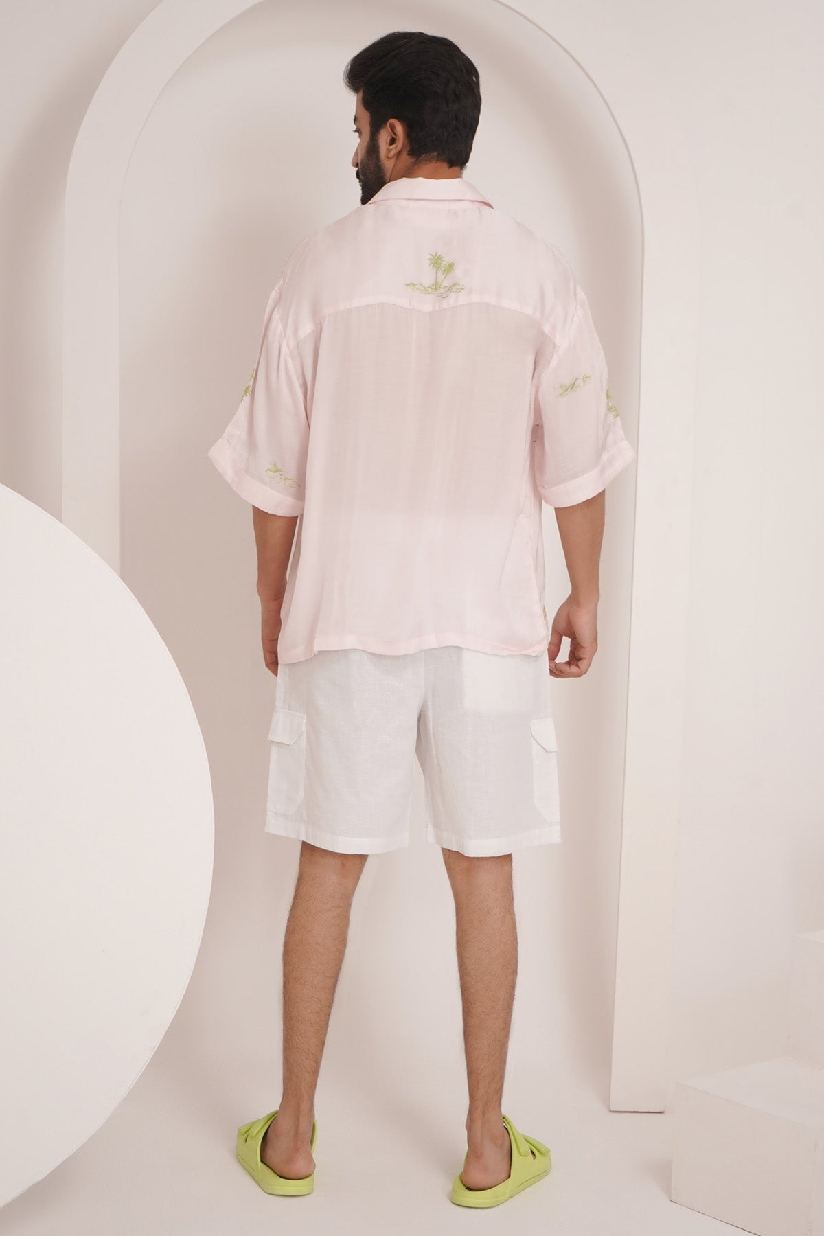 Embroidered Pale Pink Shirt